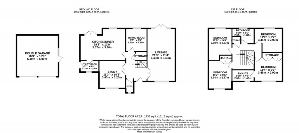 Floorplans For Constable Drive, Barton Seagrave, Kettering