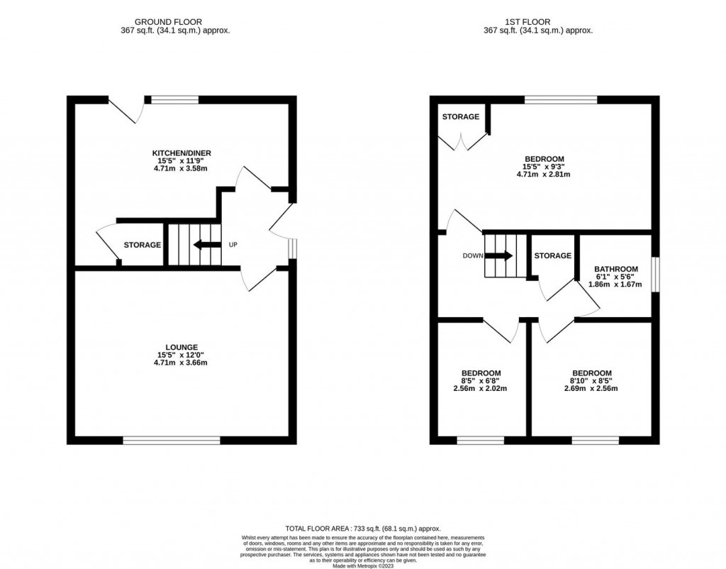 Floorplans For Churchill Way, Burton Latimer