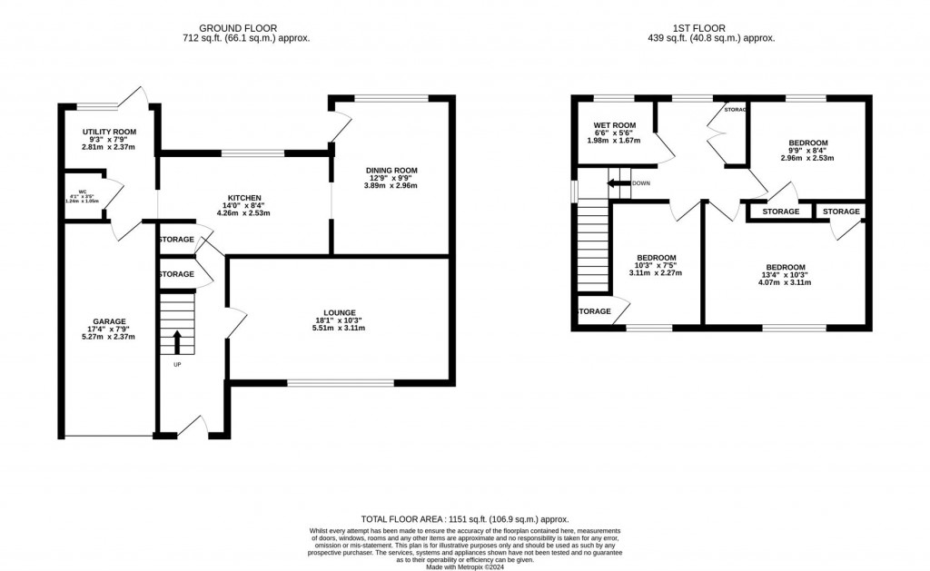 Floorplans For Rosedale Avenue, Corby