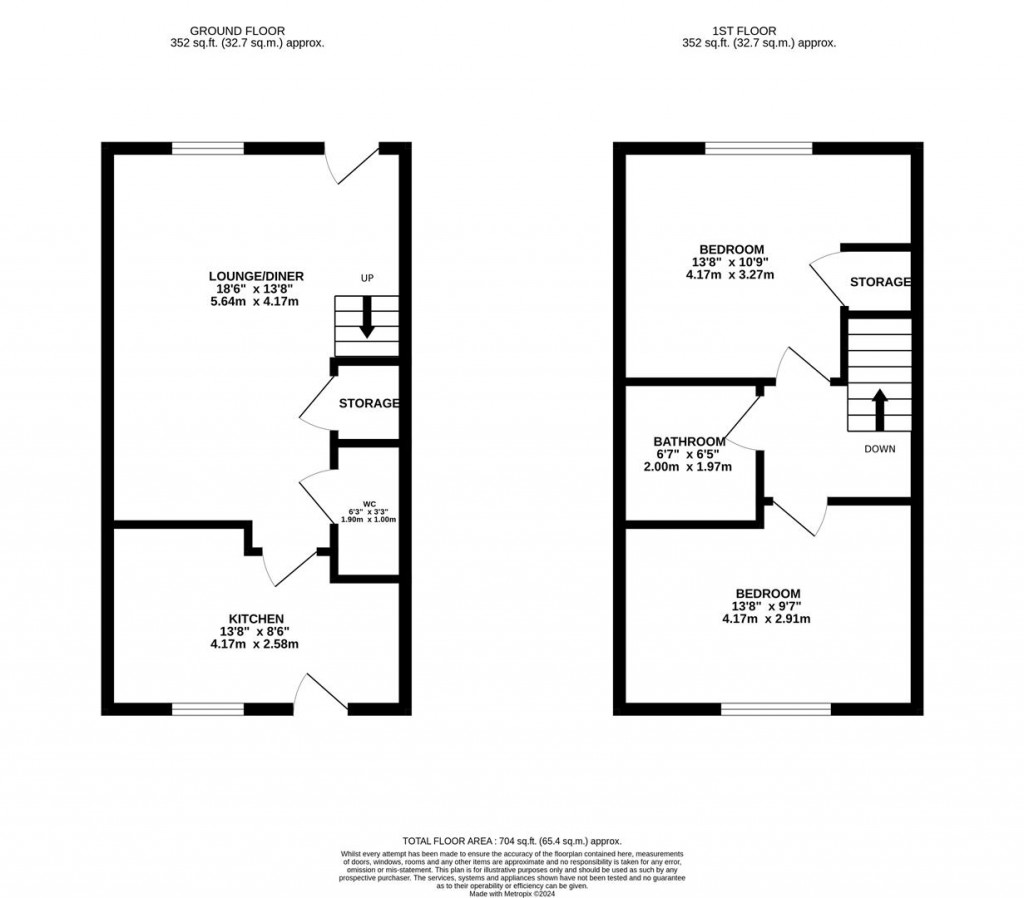 Floorplans For Palmer Crescent, Burton Latimer