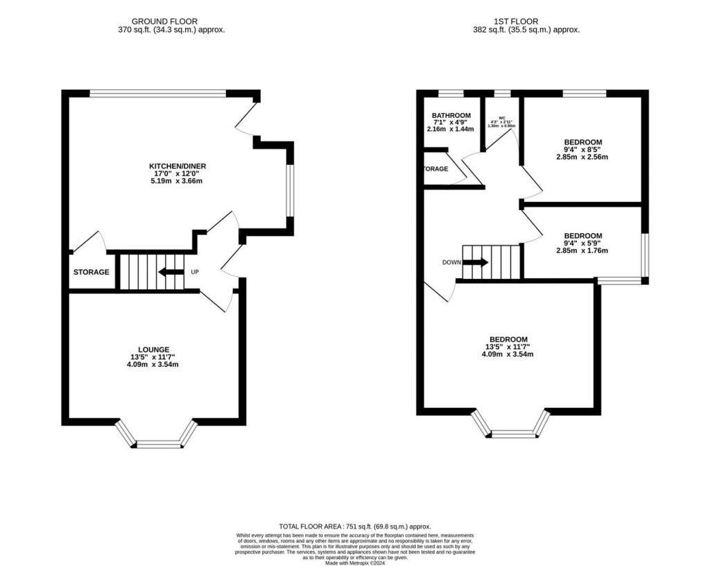 Floorplans For Willow Road, Kettering