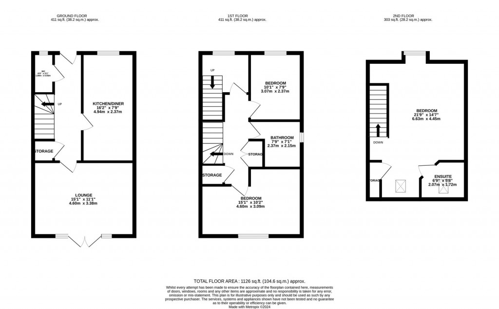 Floorplans For Carnoustie Drive, Corby
