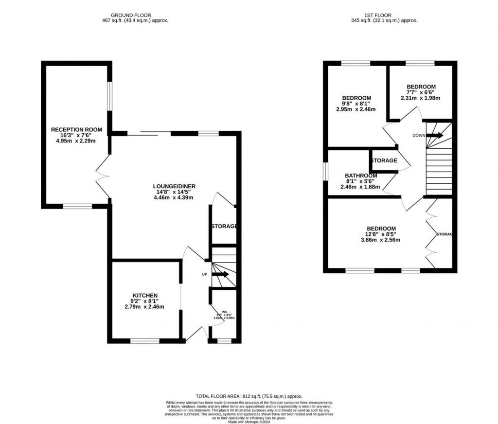 Floorplans For Wentin Close, Corby