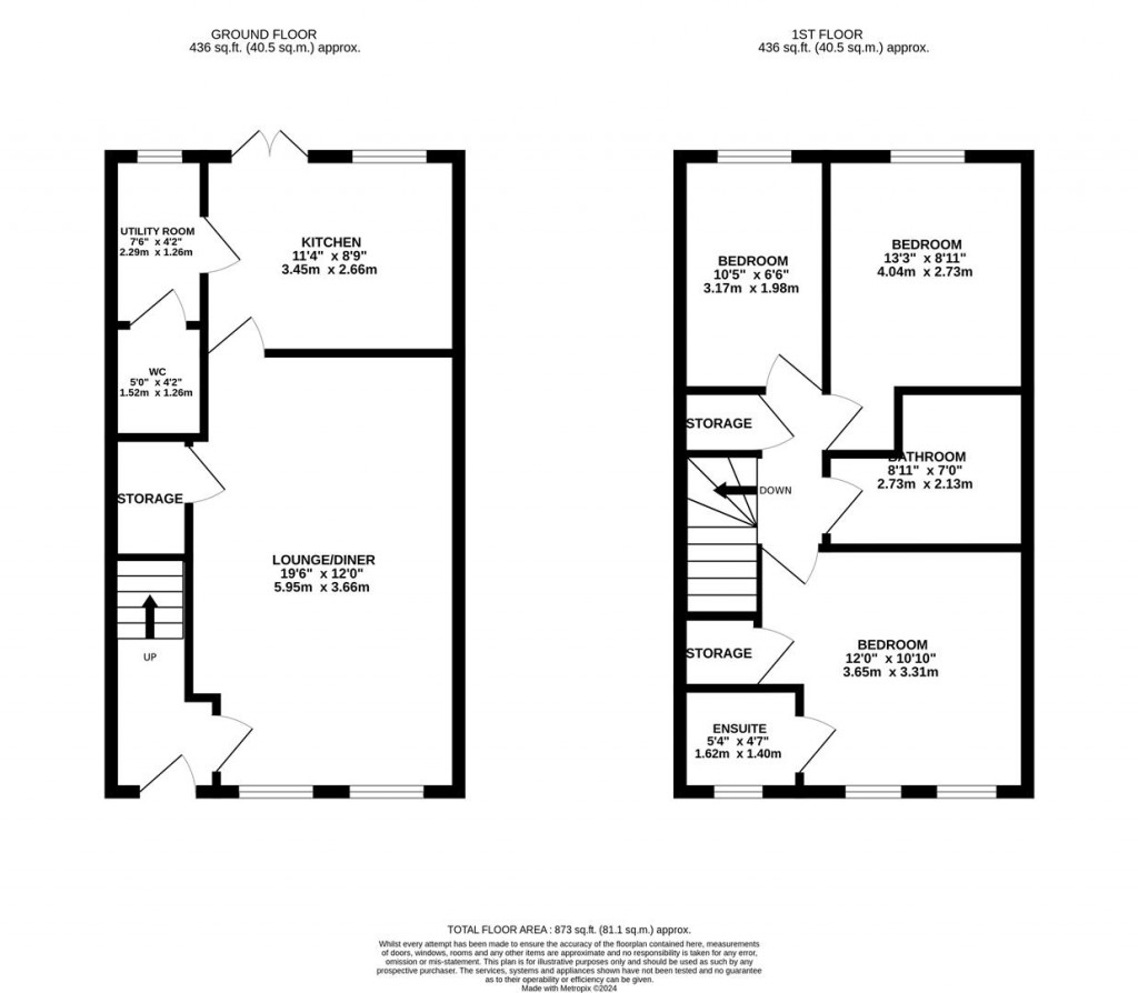 Floorplans For Wearra Close, Irthlingborough, Wellingborough
