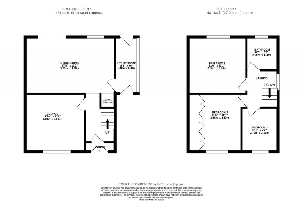 Floorplans For Larch Road, Kettering