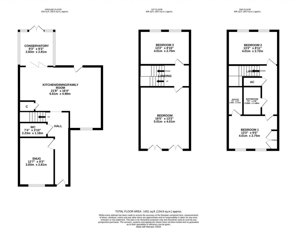 Floorplans For Wheatfield Drive, Burton Latimer