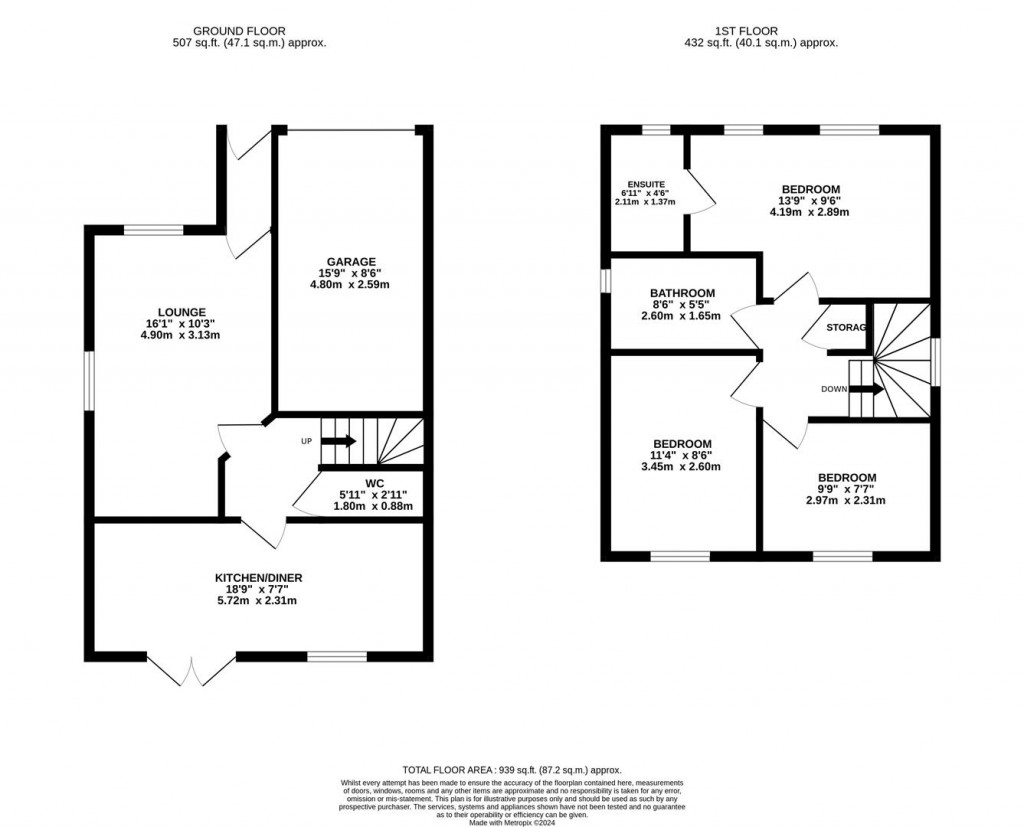 Floorplans For Fortress Close, Weldon, Corby