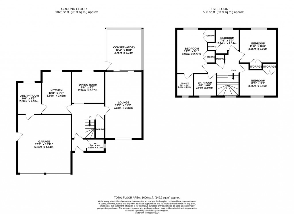 Floorplans For Maple Drive, Wellingborough