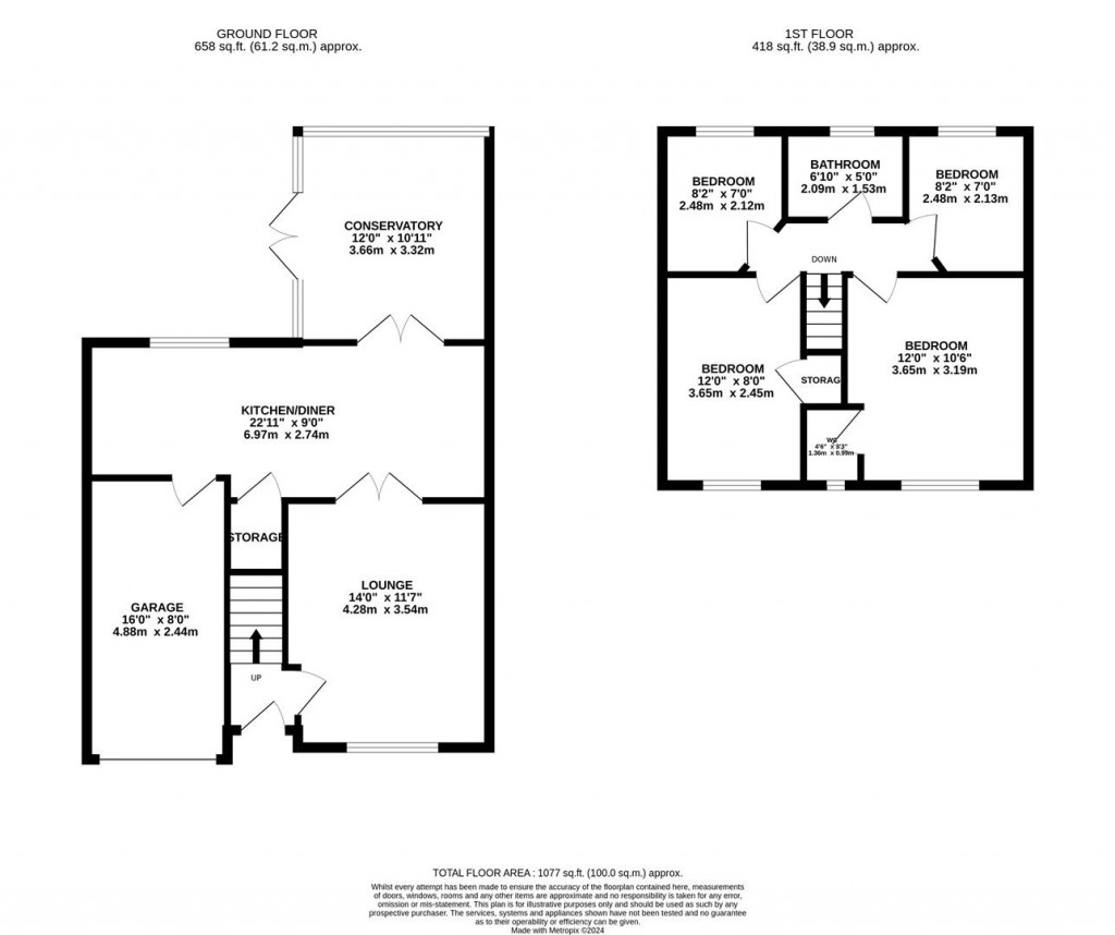 Floorplans For Inwood Close, Corby