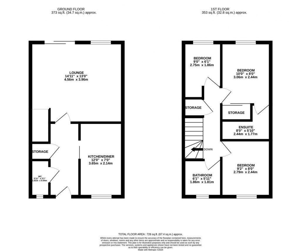 Floorplans For Lapwing Close, Corby
