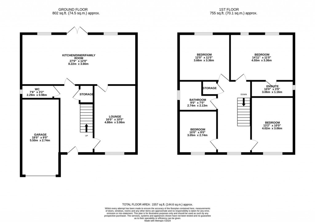 Floorplans For Sycamore Gardens, Burton Latimer