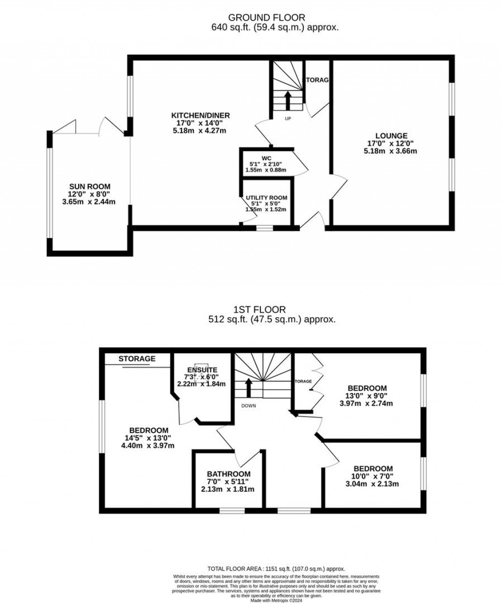 Floorplans For Back Lane, Brigstock, Kettering