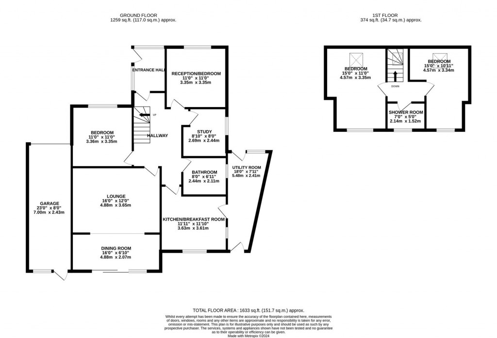 Floorplans For Willow Crescent, Great Houghton, Northampton