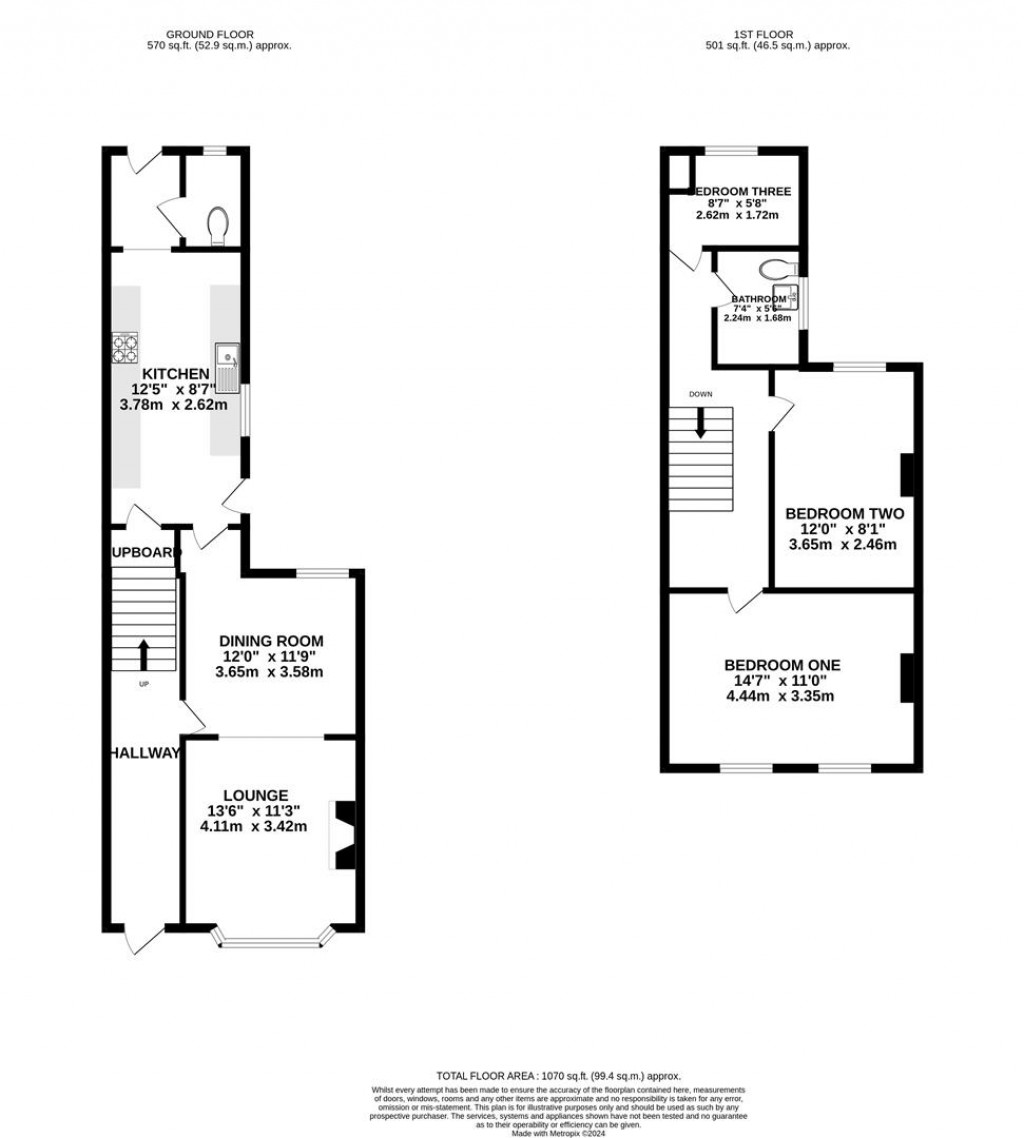 Floorplans For Lister Road, Wellingborough