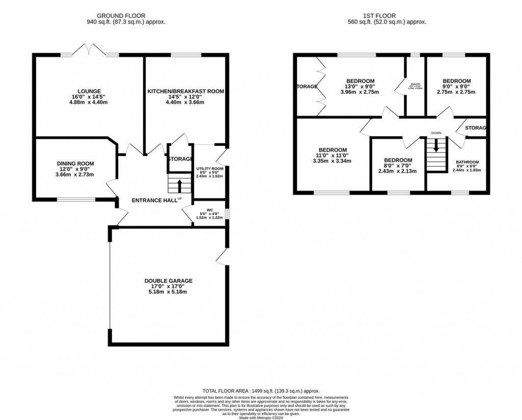 Floorplans For Soane Close, Wellingborough