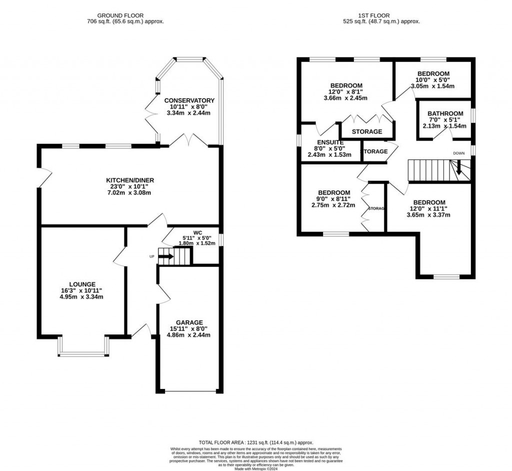 Floorplans For Hollands Drive, Burton Latimer, Kettering