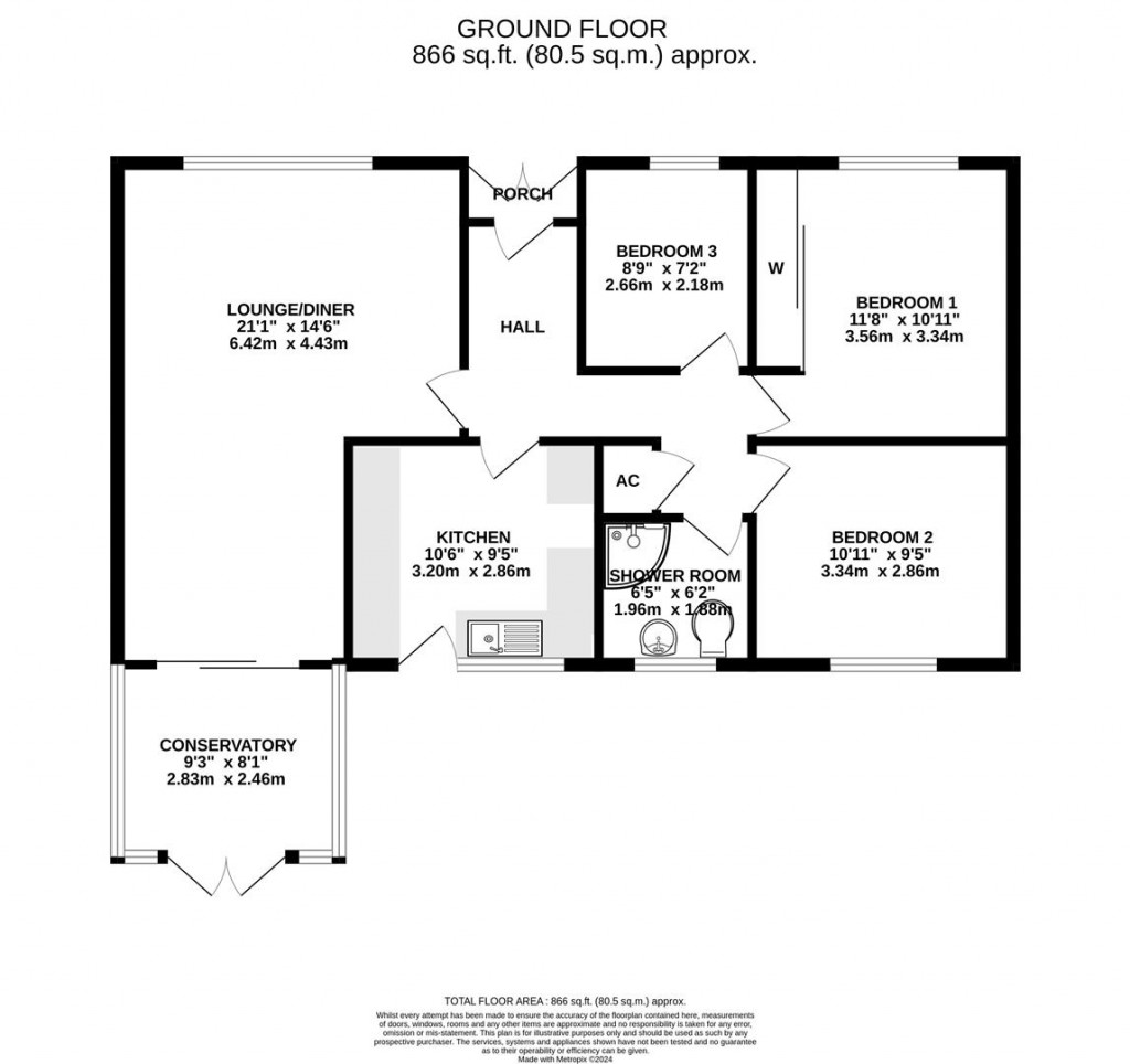 Floorplans For Fineshade Close, Barton Seagrave