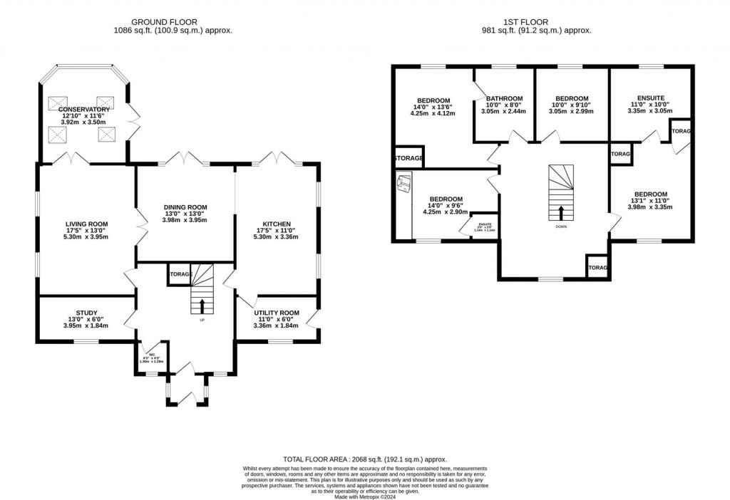 Floorplans For Britten Close, Chelveston