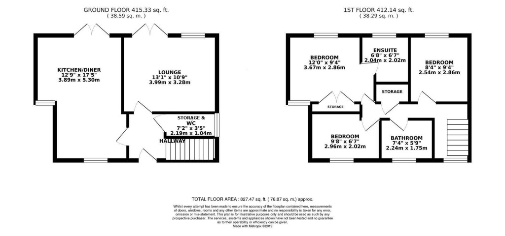 Floorplans For Clays Court, Walgrave, Northampton