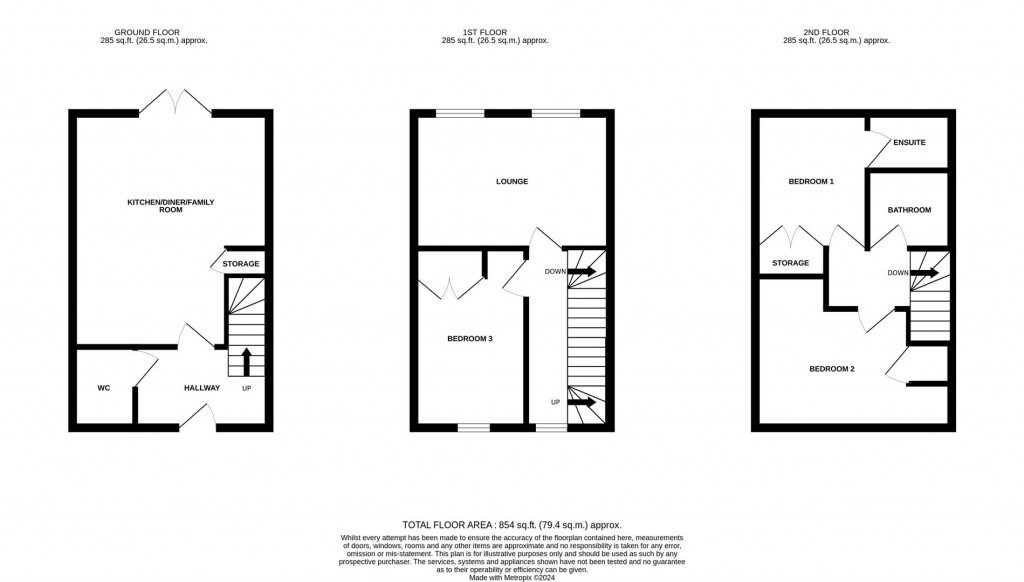 Floorplans For Chiltern Road, Corby