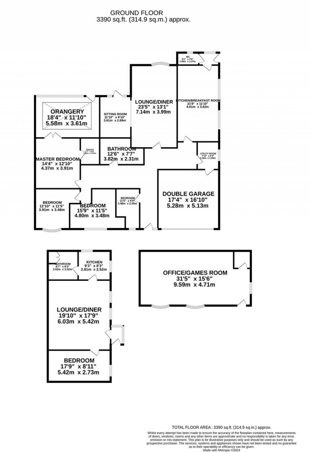 Floorplans For Bedford Close, Barton Seagrave