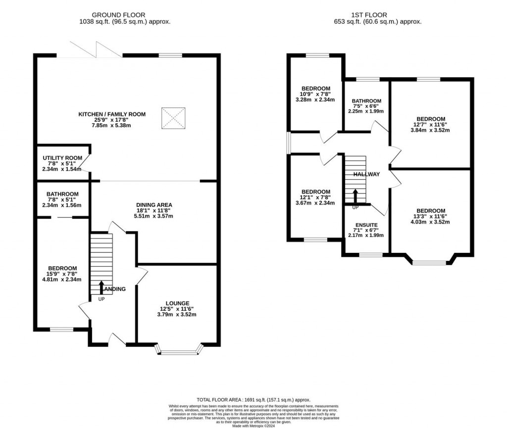 Floorplans For Woodlands Avenue, Corby