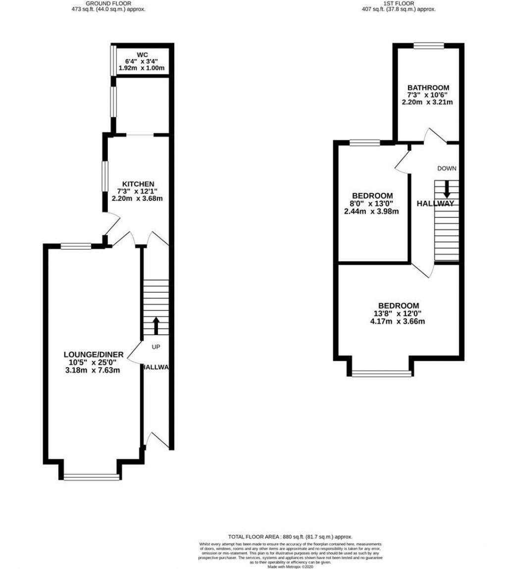 Floorplans For Montagu Street, Kettering