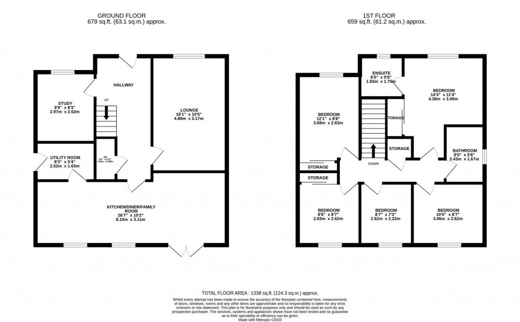 Floorplans For Speight Crescent, Barton Seagrave