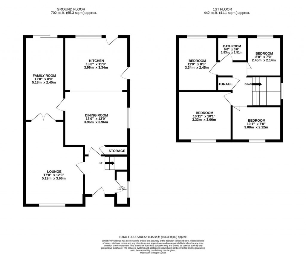 Floorplans For Fernie Way, Wellingborough