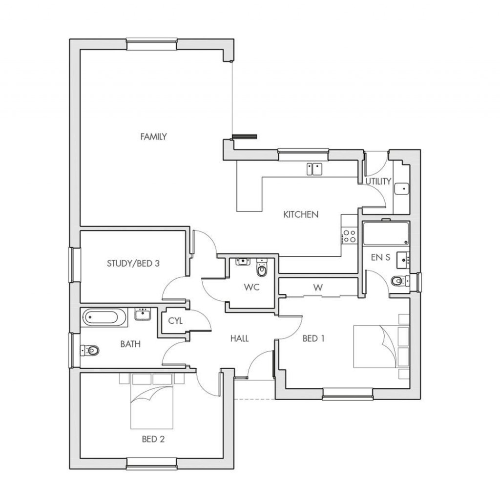 Floorplans For Chestnut Edge, Harborough Road, Stoke Albany