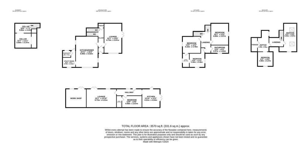 Floorplans For Berkeley Street, Sibbertoft **House & Detached Annex!**