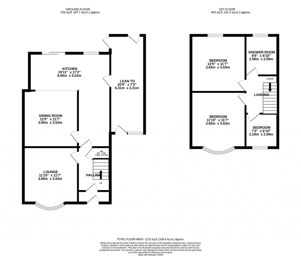 Floorplans For Pipers Hill Road, Kettering