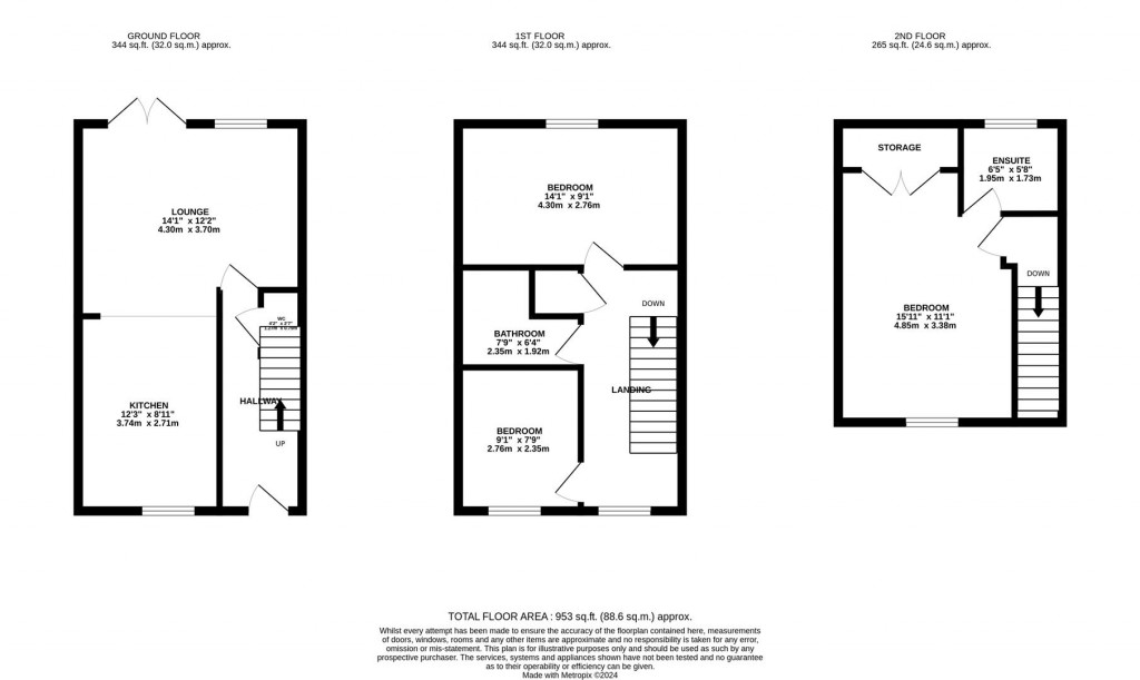 Floorplans For The Embankment, Wellingborough