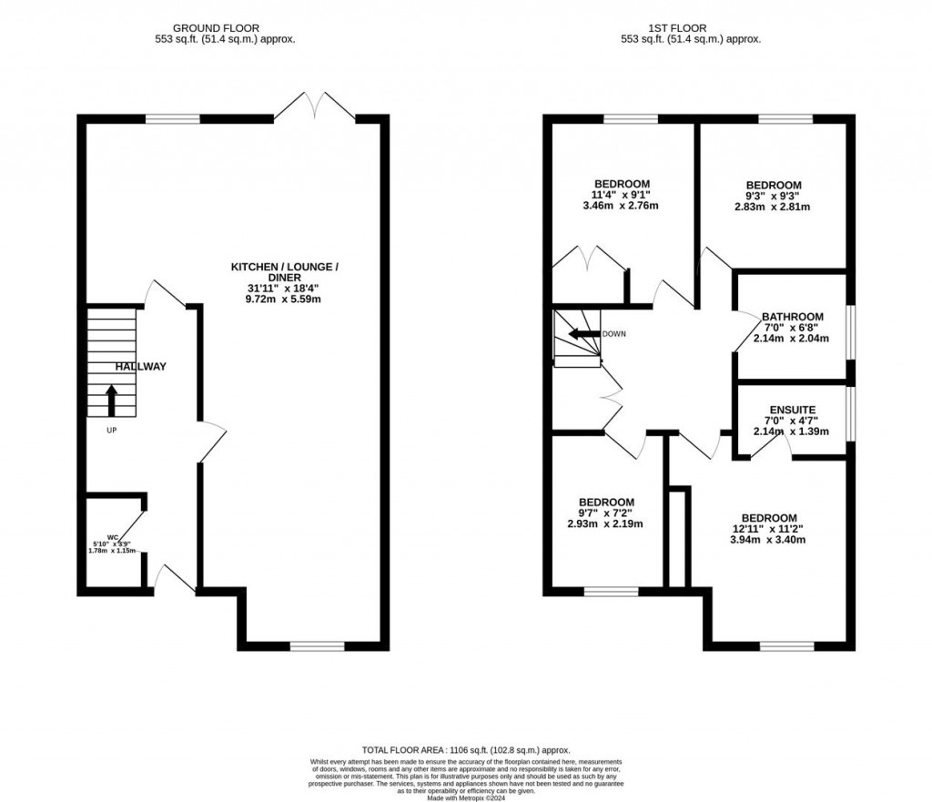 Floorplans For Wellingborough Road, Little Harrowden, Wellingborough