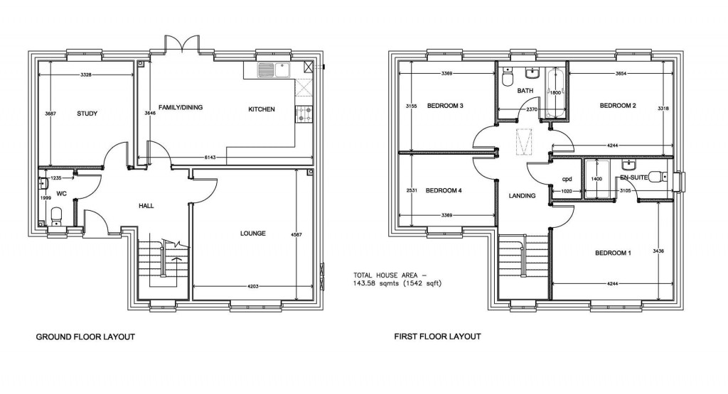 Floorplans For Britannia Park, Kettering