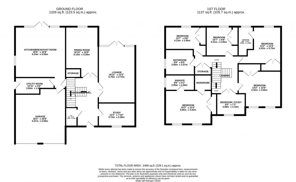 Floorplans For Martlet Close, Wootton, Northampton