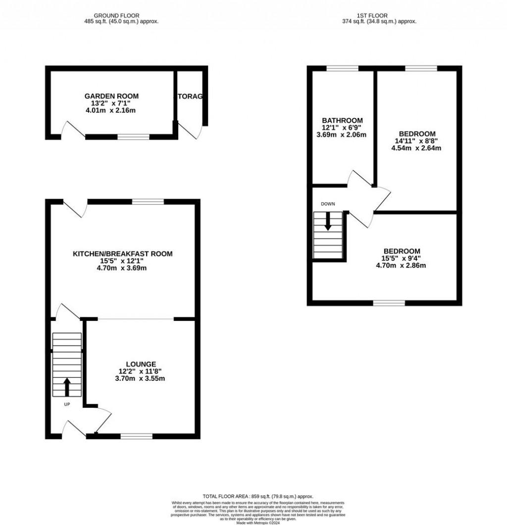 Floorplans For Rosebery Street, Burton Latimer