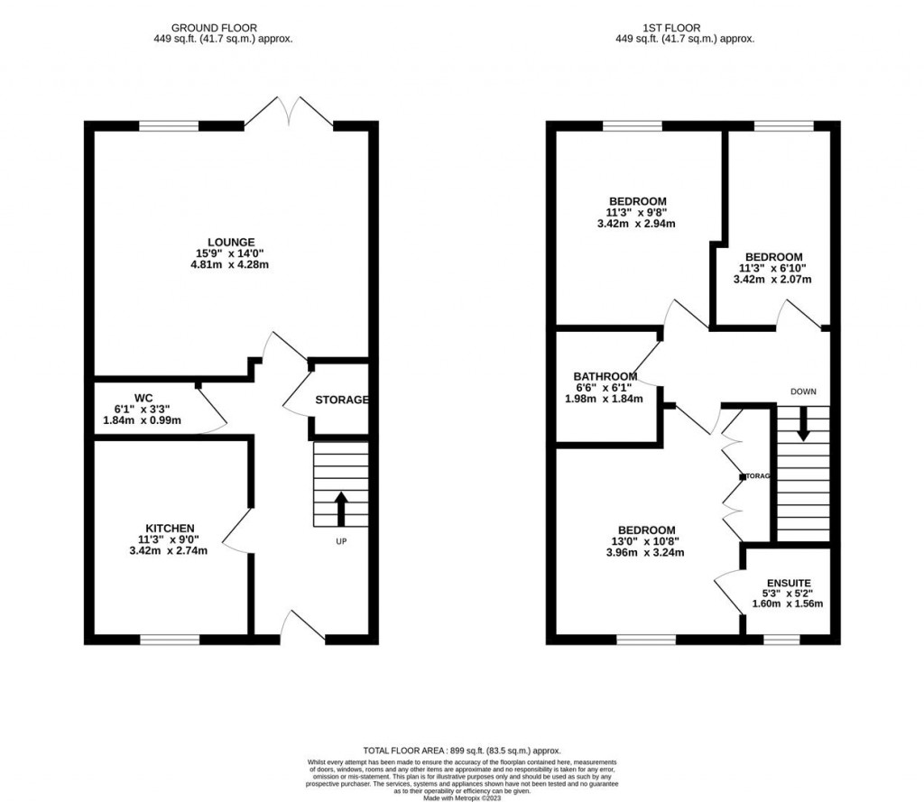 Floorplans For Hunts Field Drive, Gretton, Corby