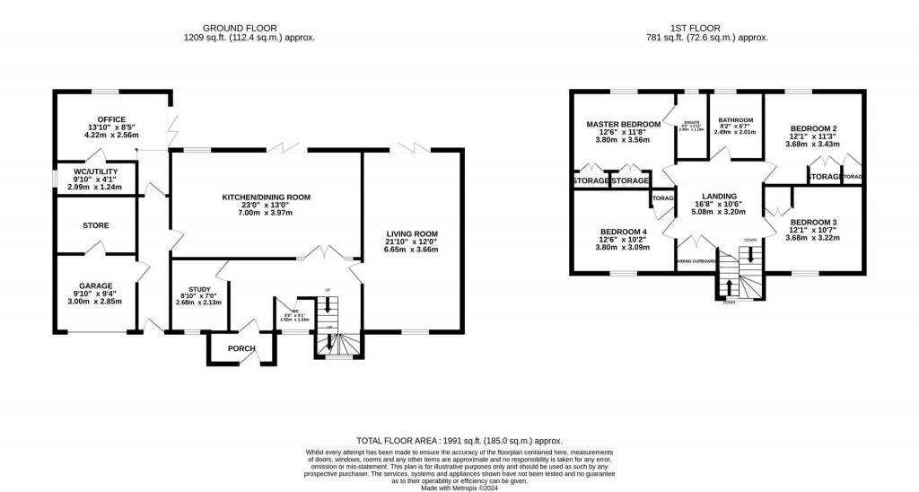 Floorplans For The Mounts, Long Buckby, Northampton