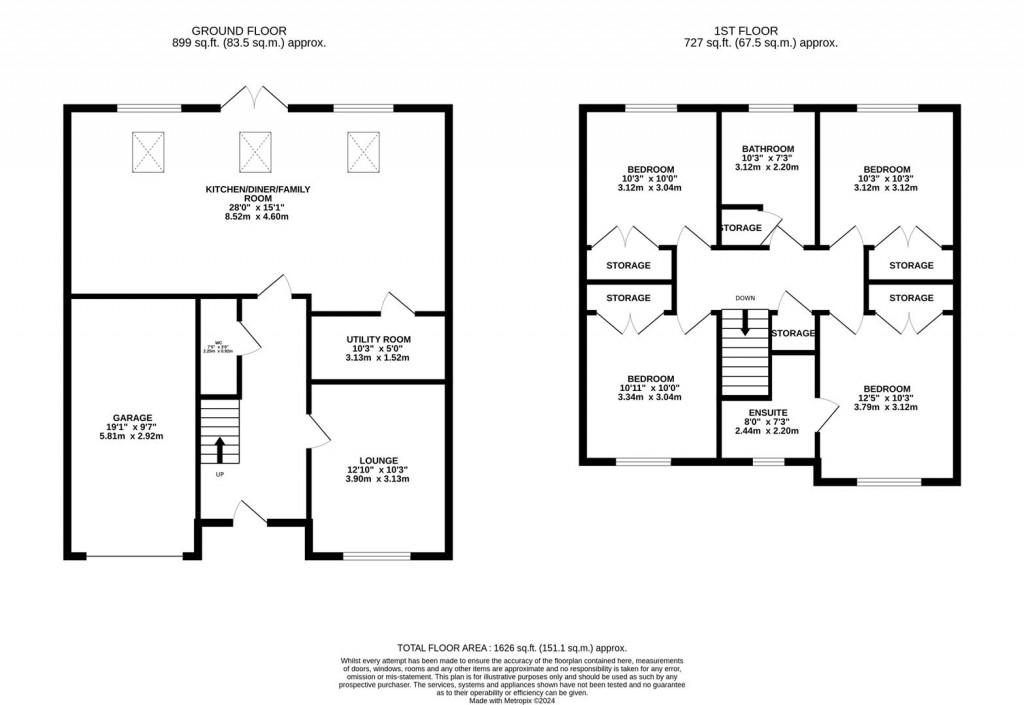 Floorplans For Beatrice Road, Kettering