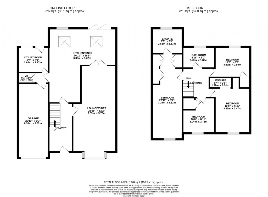 Floorplans For Mill Close, Great Oakley, Corby