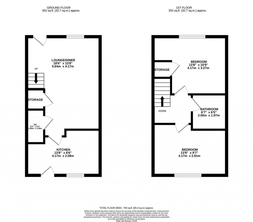 Floorplans For Whiting Close, Burton Latimer