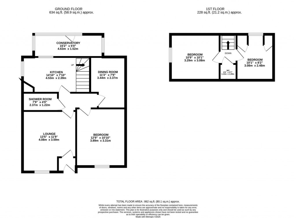 Floorplans For Ryehill Close, Isham