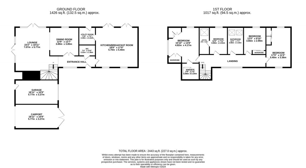 Floorplans For Briar Rose Close, North Kilworth, Lutterworth