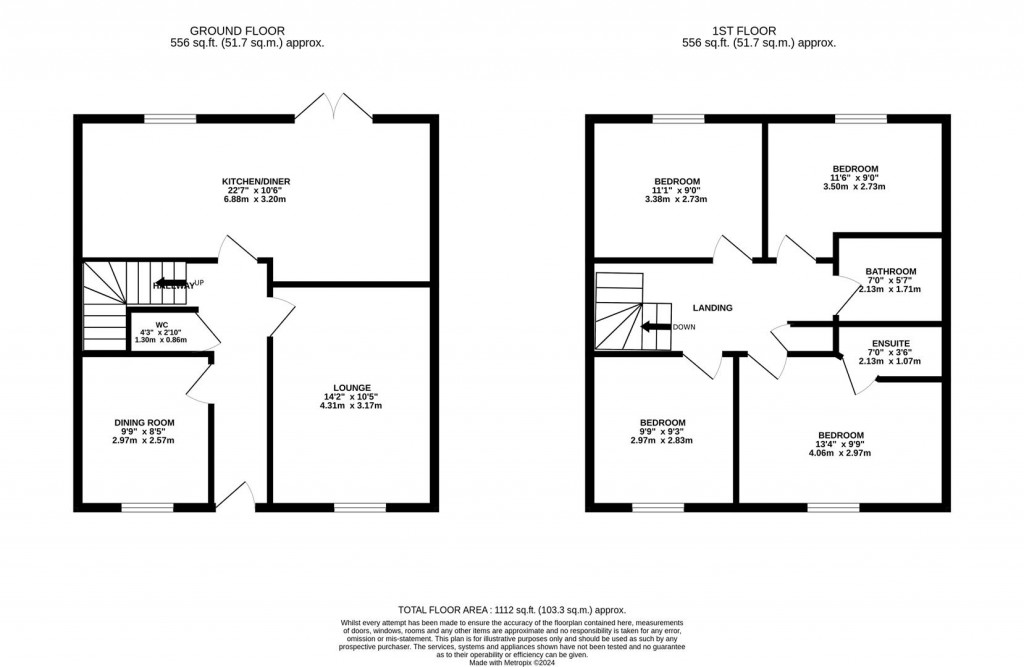 Floorplans For Garland Road, Weldon, Corby