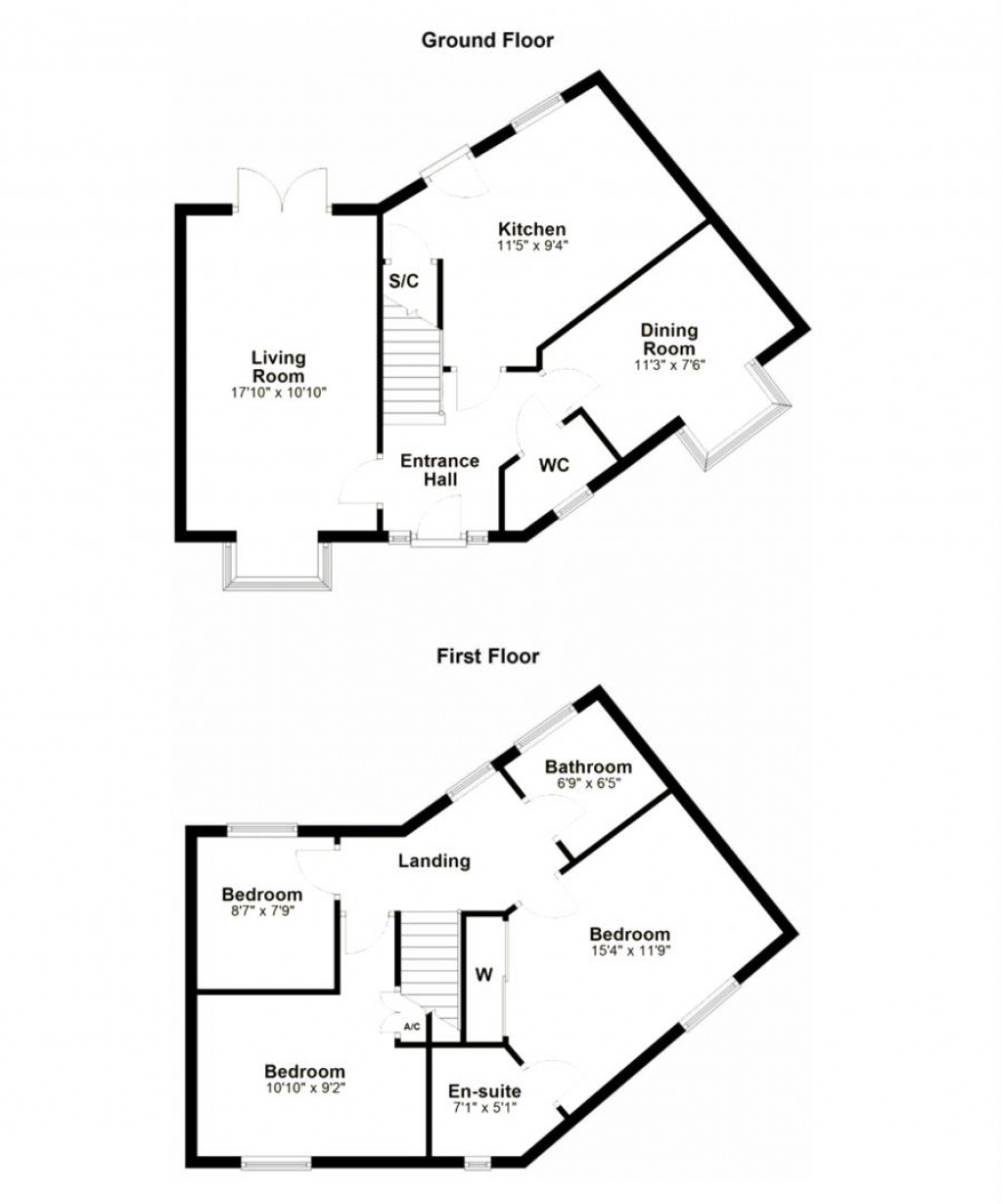 Floorplans For School Lane, Higham Ferrers