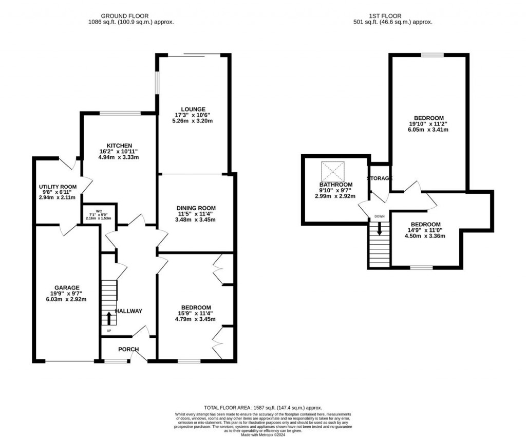 Floorplans For Whitney Road, Burton Latimer