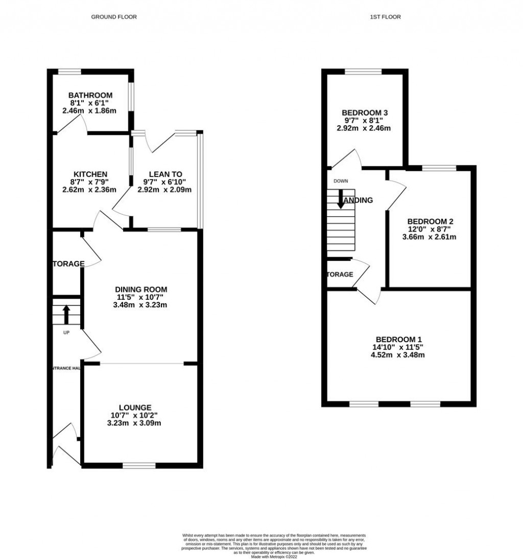 Floorplans For Union Street, Kettering