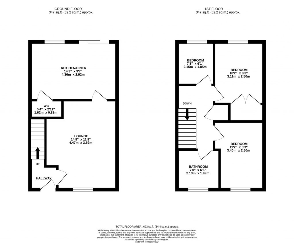 Floorplans For Lowry Close, Corby