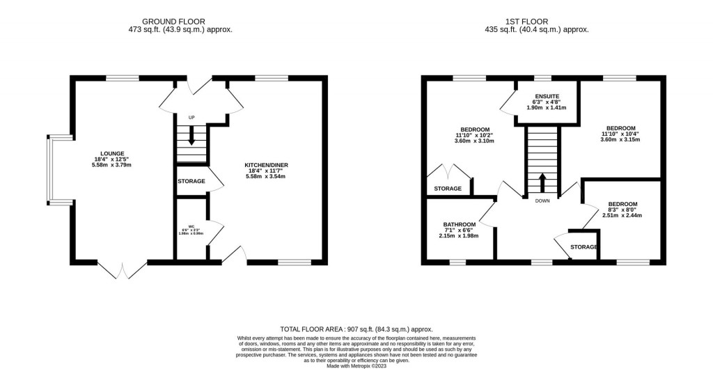 Floorplans For Rydal Close, Corby